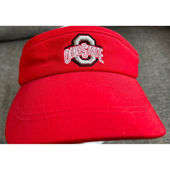 Nike Other - Nike Ohio State Buckeye Visor Hat Cap Red Embroidered Dri Fit Adjustable Strap